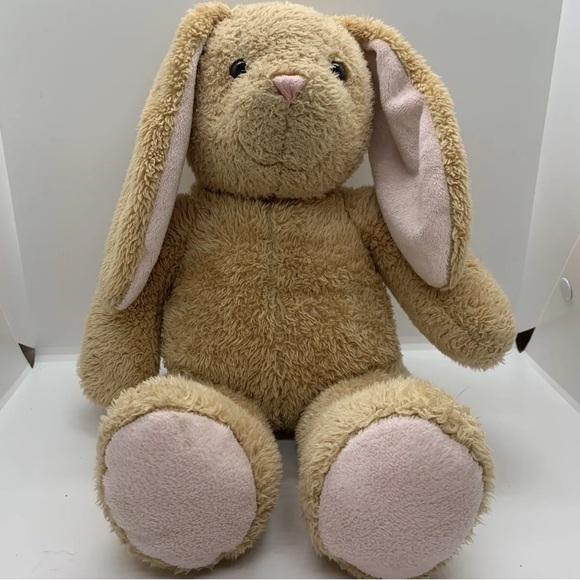 Build-A-Bear Other - Build a Bear Pawlette Tan Bunny Bunny Rabbit with Floppy Pink Ears White Tail